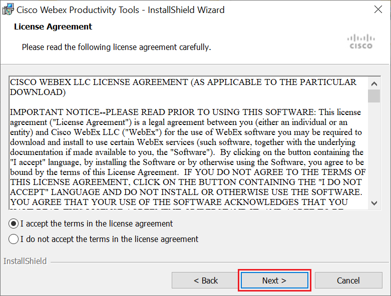 install webex productivity tools for mac